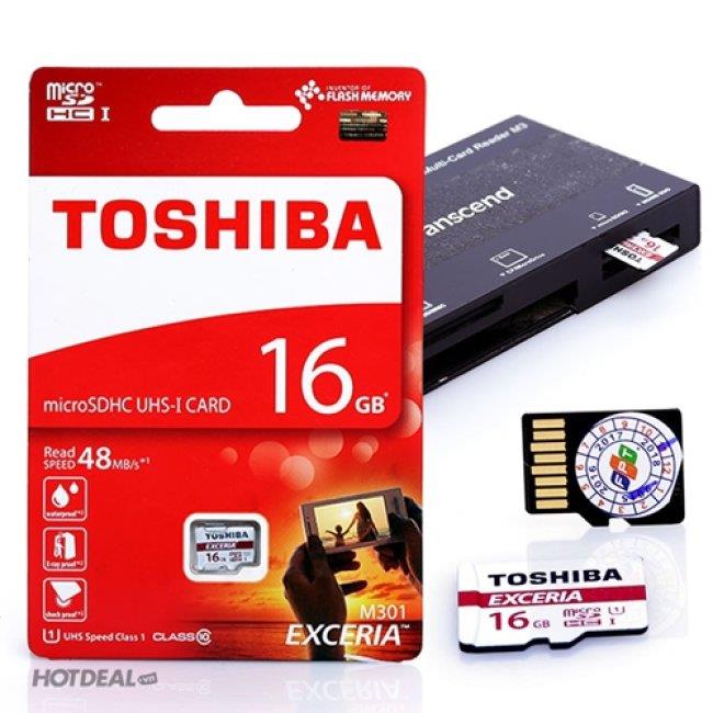 Thẻ nhớ Micro TOSHIBA 16G CLASS 10