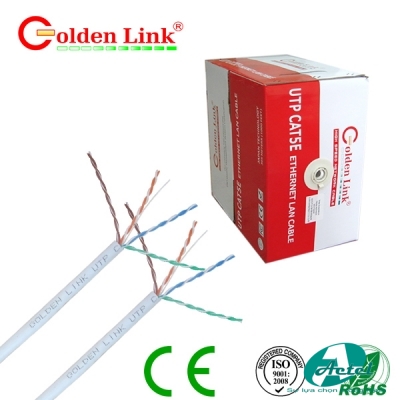 Cable Golden Link - 4 pair UTP Cat 5e ( Dây màu cam) 305m