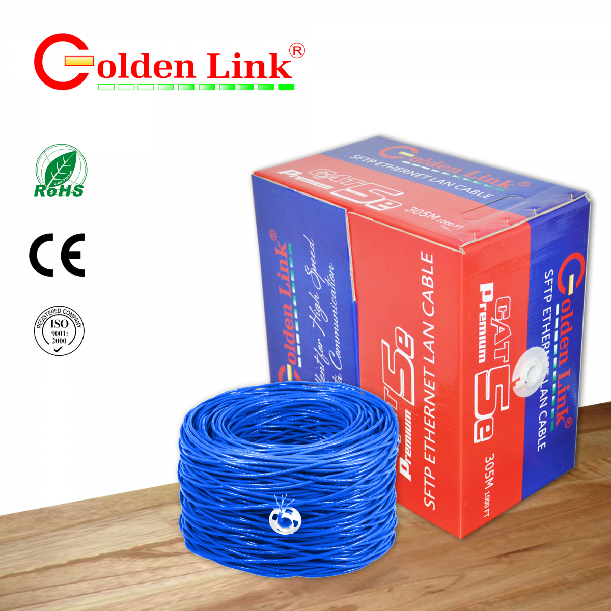 Cable Golden Link - 4 pair SFTP Cat 5e chống nhiễu 305m chống nhiễu