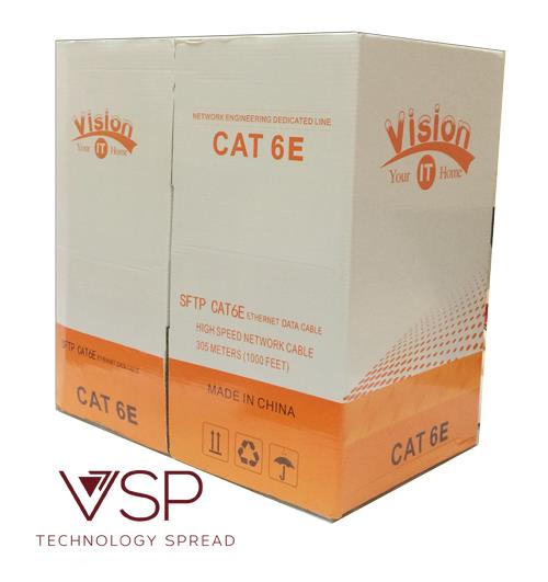 Cable  UTP  Cat 6e  Vision 305M lõi chữ thập