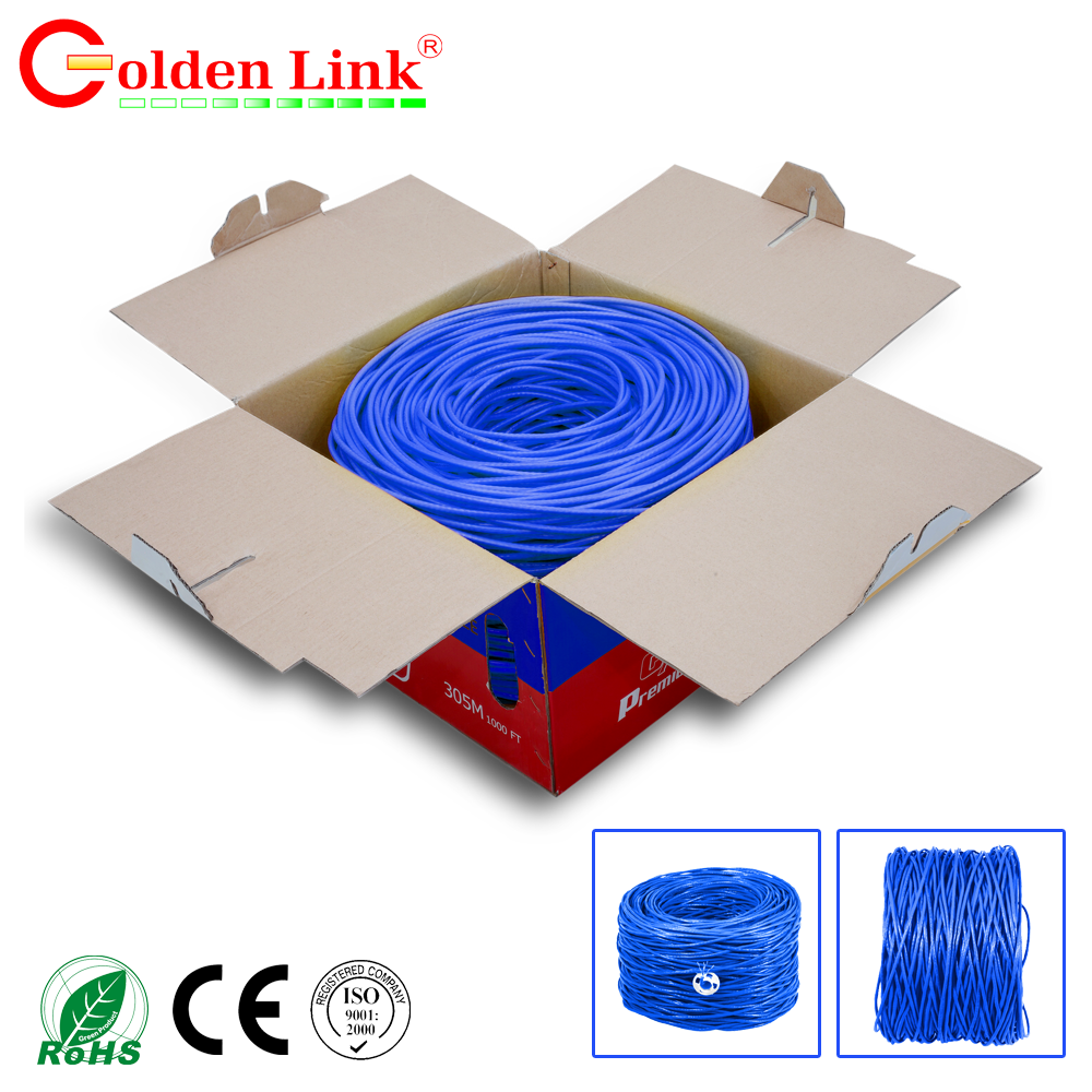 Cable Golden Link - SFTP Cat 5e ( Dây màu xanh) 100m chống nhiễu