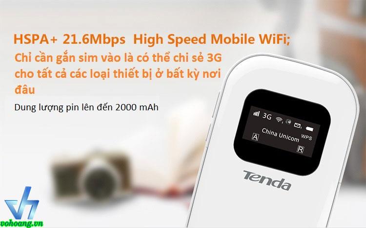 Bộ phát Wifi Tenda 3G185 sử dụng sim 3G tốc độ cao
