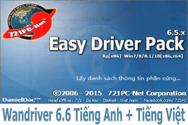 Wandriver 6.6 Tiếng Anh + Tiếng Việt - Bộ Driver Tự Động, Đầy Đủ Cho Windows